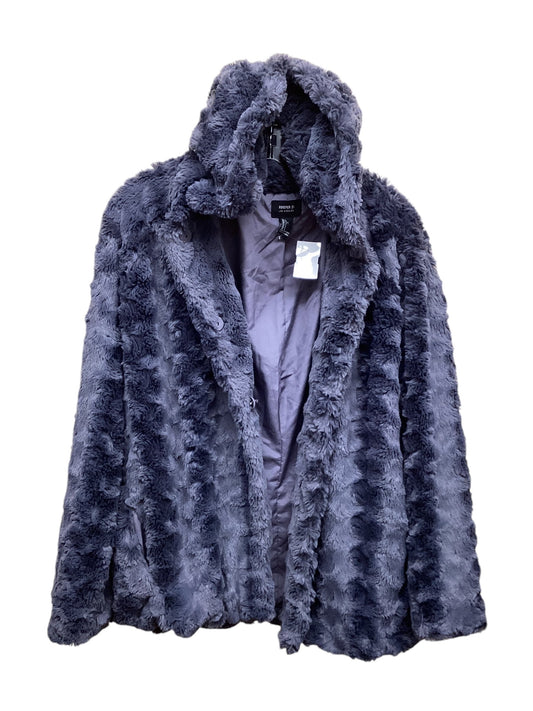 Jacket Faux Fur & Sherpa By Forever 21 In Grey, Size: L