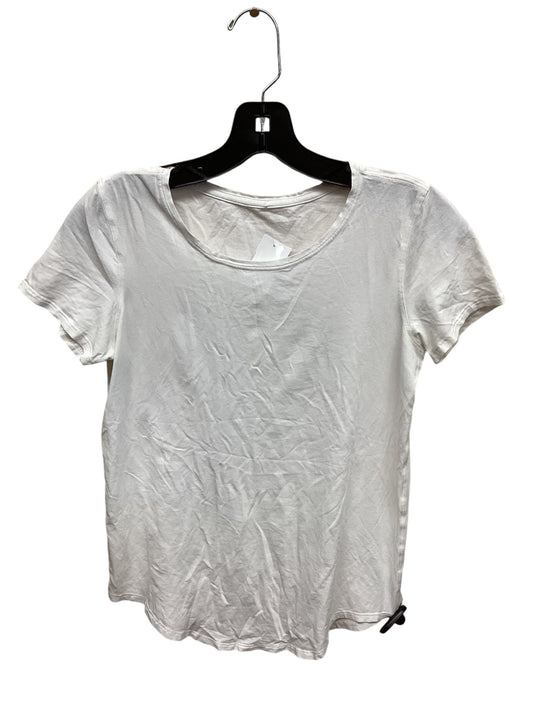 Athletic Top Short Sleeve By Lululemon In White, Size: S