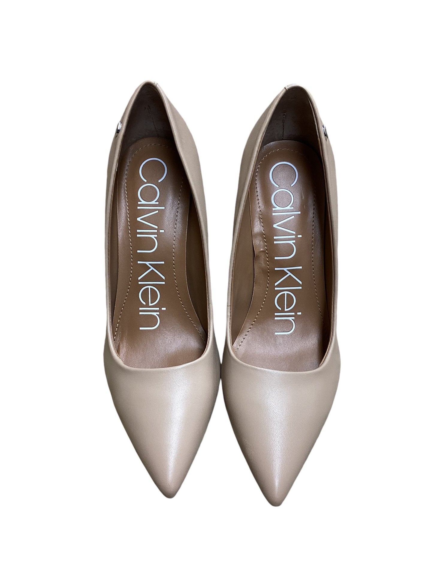 Shoes Heels Stiletto By Calvin Klein In Tan, Size: 6