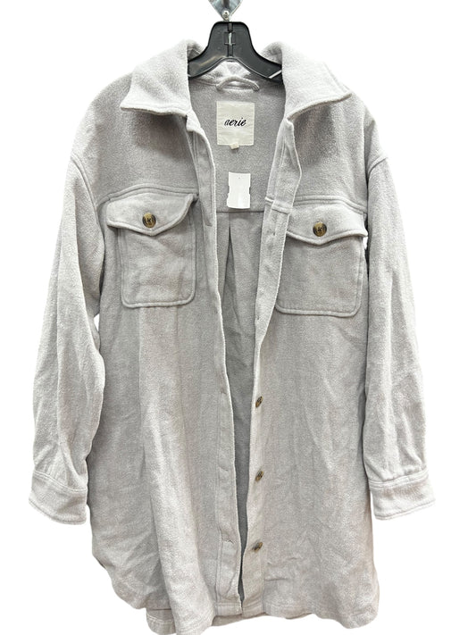 Jacket Shirt By Aerie In Grey, Size: L