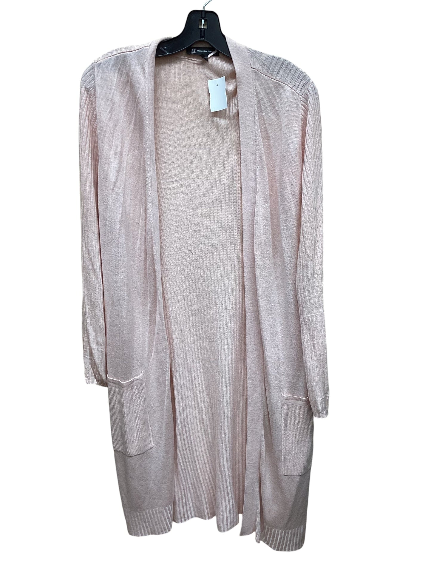 Sweater Cardigan By Inc In Pink, Size: L