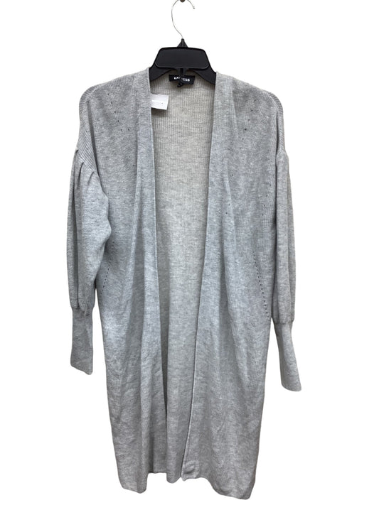 Sweater Cardigan By Express In Grey, Size: S