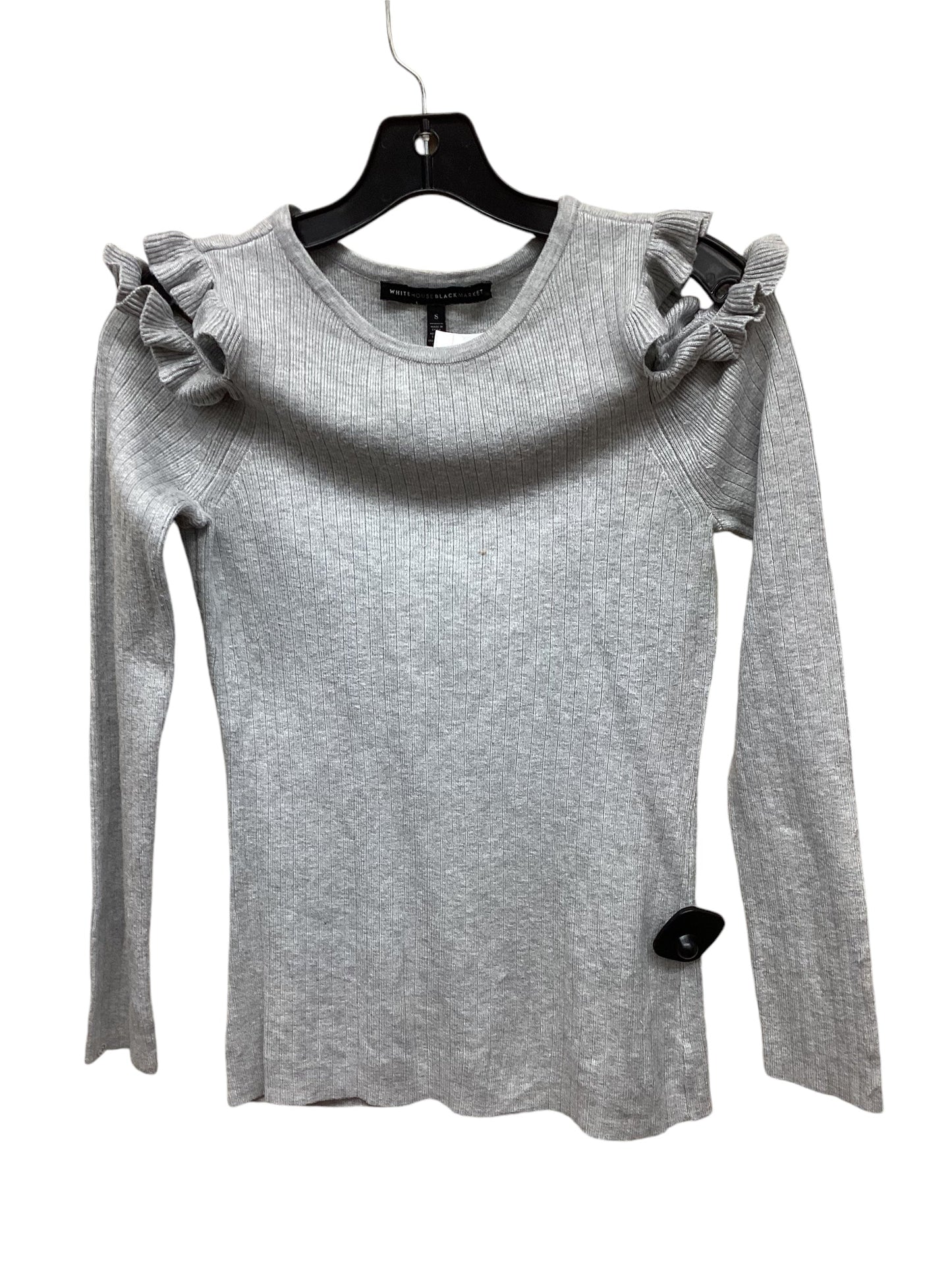 Top Long Sleeve By White House Black Market In Grey, Size: S