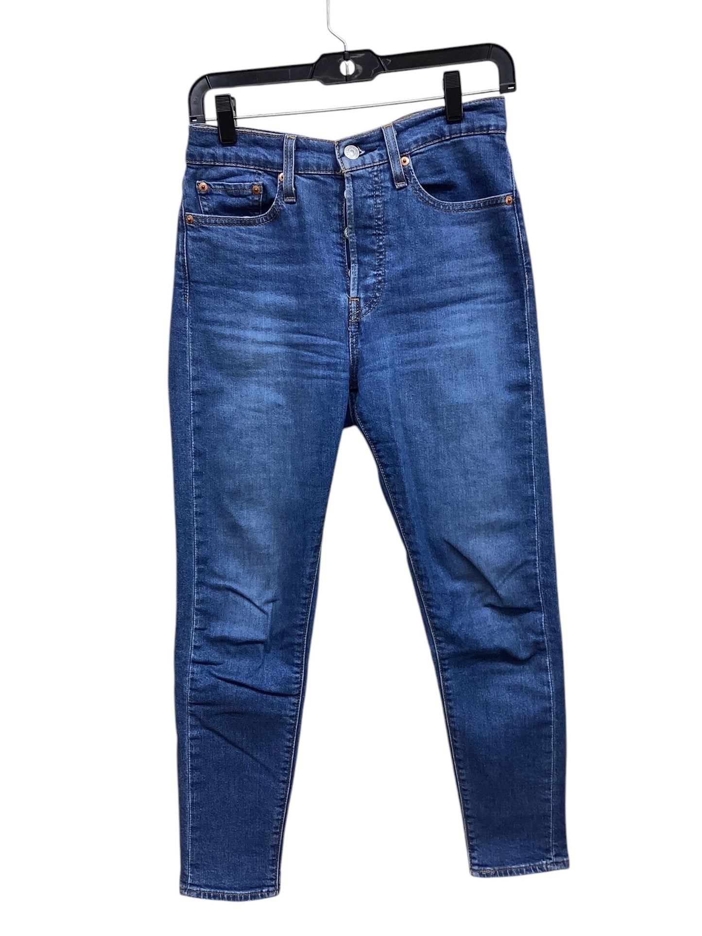 Jeans Skinny By Levis In Blue Denim, Size: 4