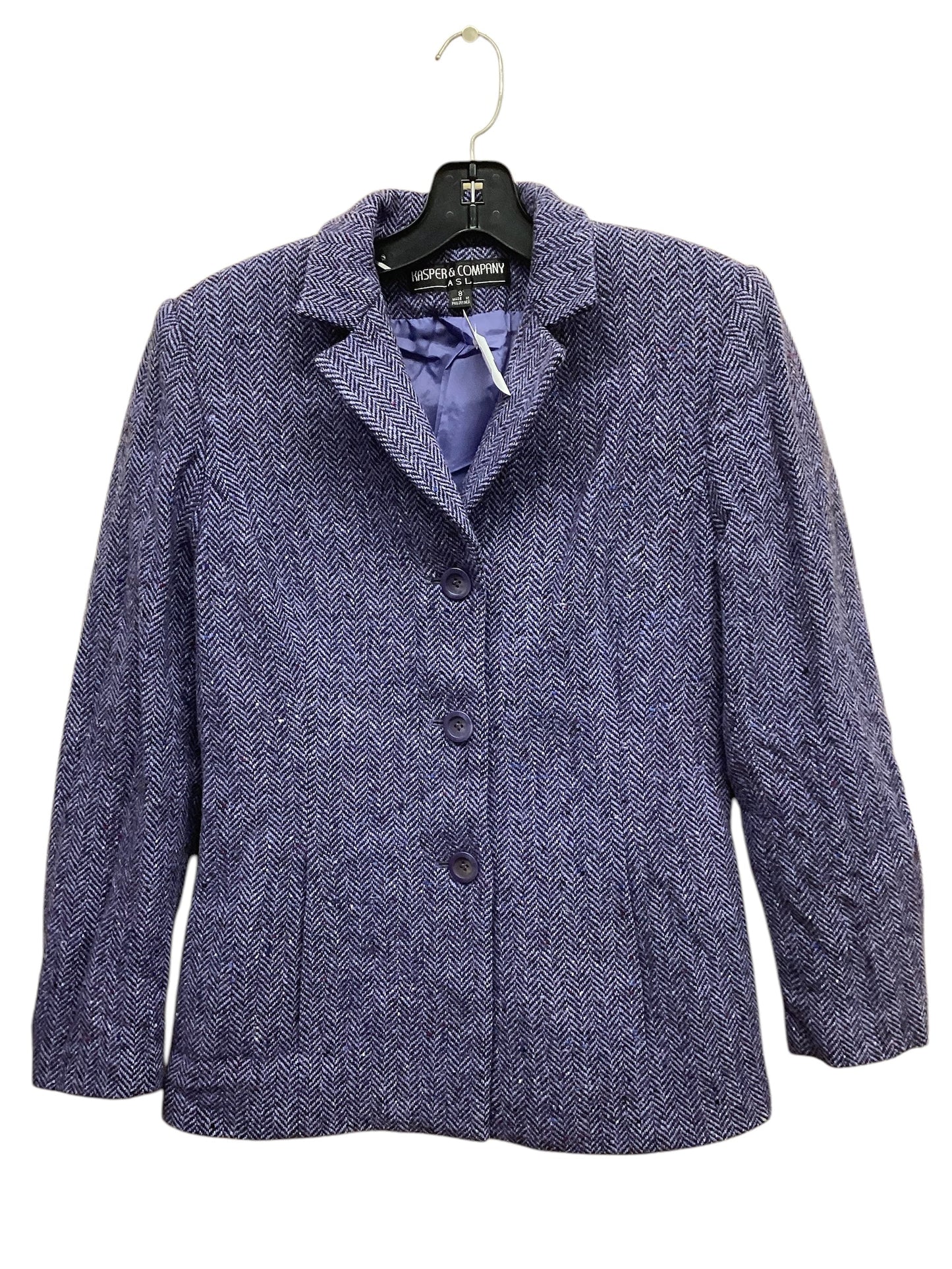 Blazer By Clothes Mentor In Purple, Size: M