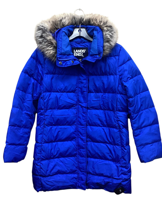 Coat Puffer & Quilted By Lands End In Blue, Size: S