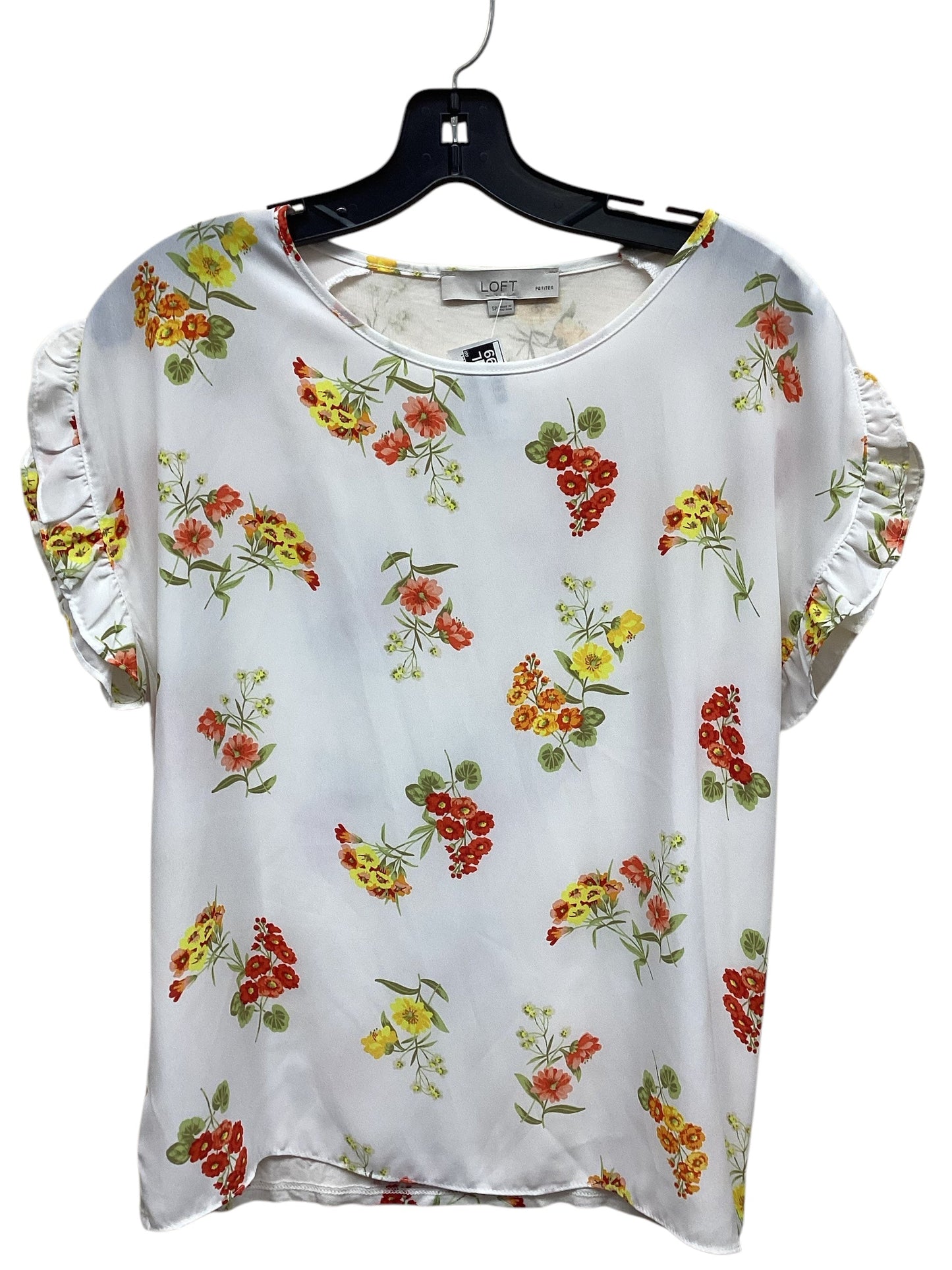 Top Short Sleeve By Loft In Floral Print, Size: Sp