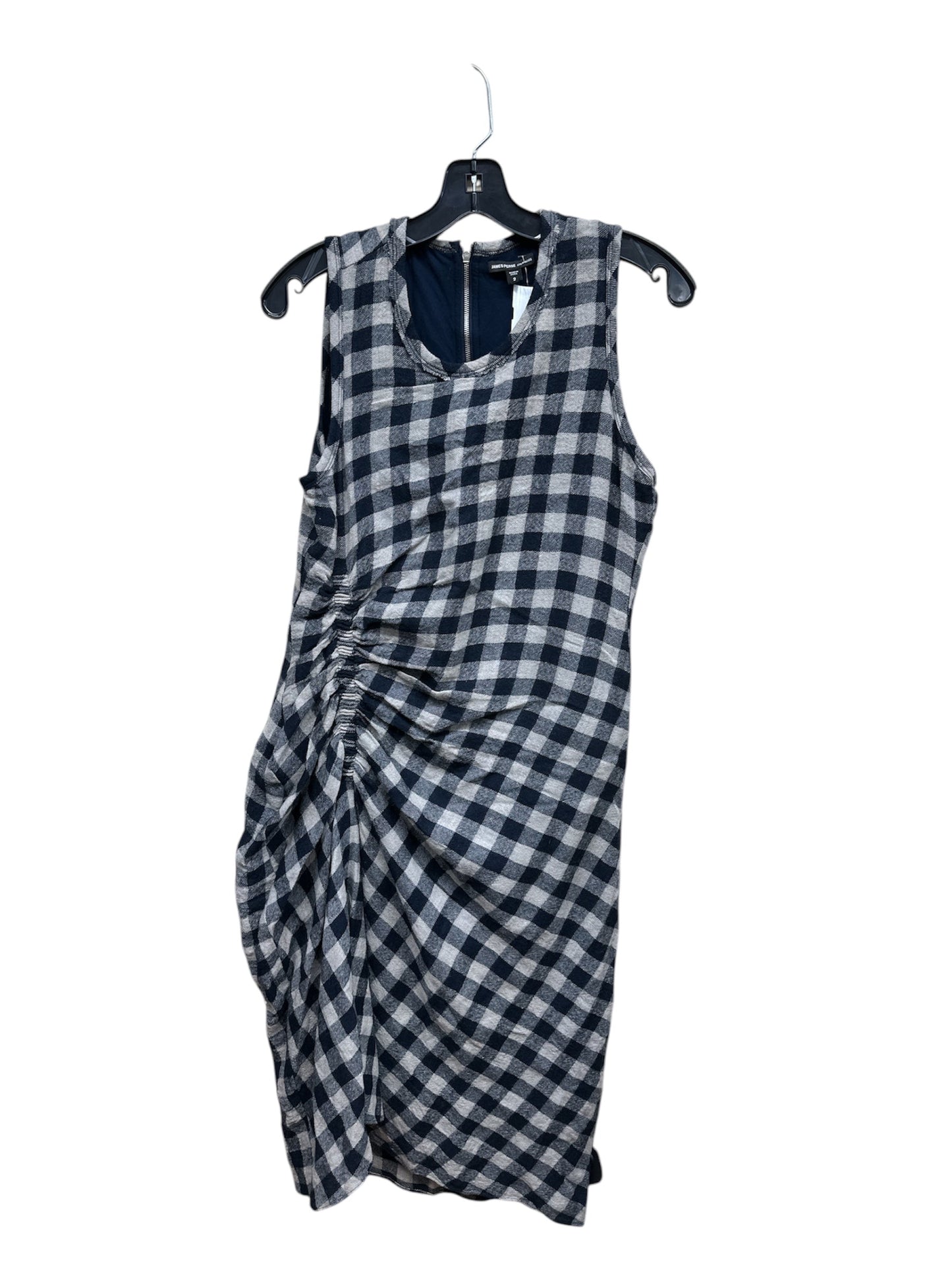 Dress Casual Midi By James Perse In Plaid Pattern, Size: M