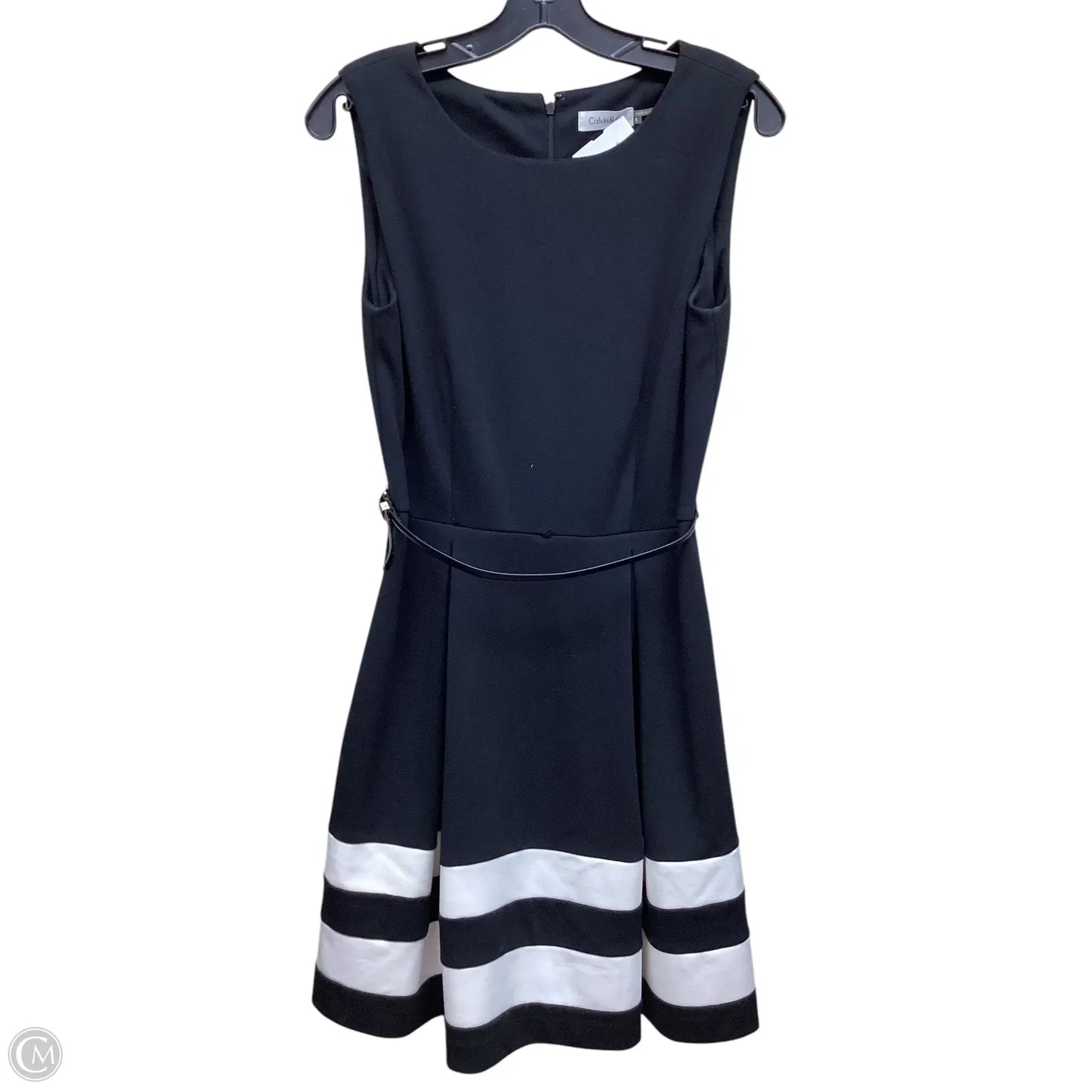 Dress Casual Midi By Calvin Klein In Black, Size: S