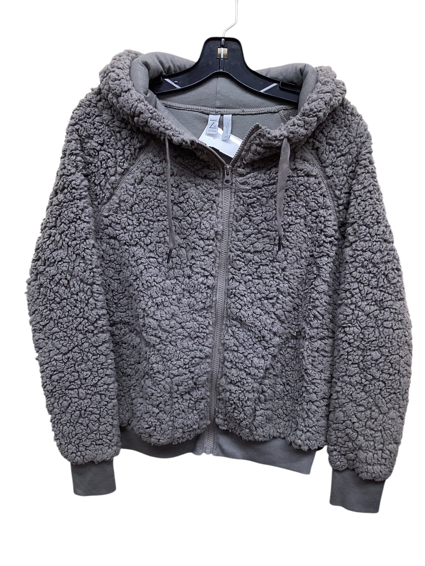 Jacket Faux Fur & Sherpa By Zella In Grey, Size: Xs