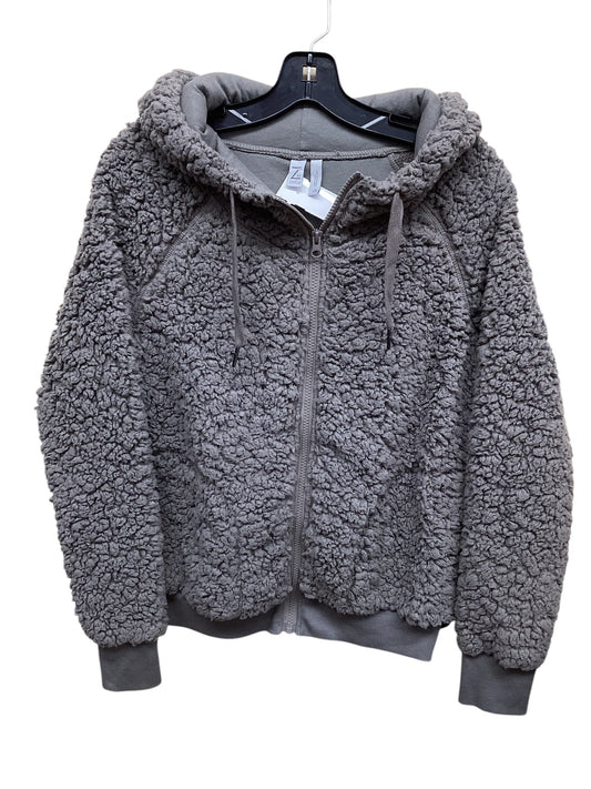 Jacket Faux Fur & Sherpa By Zella In Grey, Size: Xs