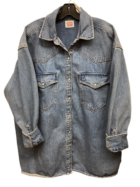 Jacket Denim By Levis In Blue Denim, Size: Xl