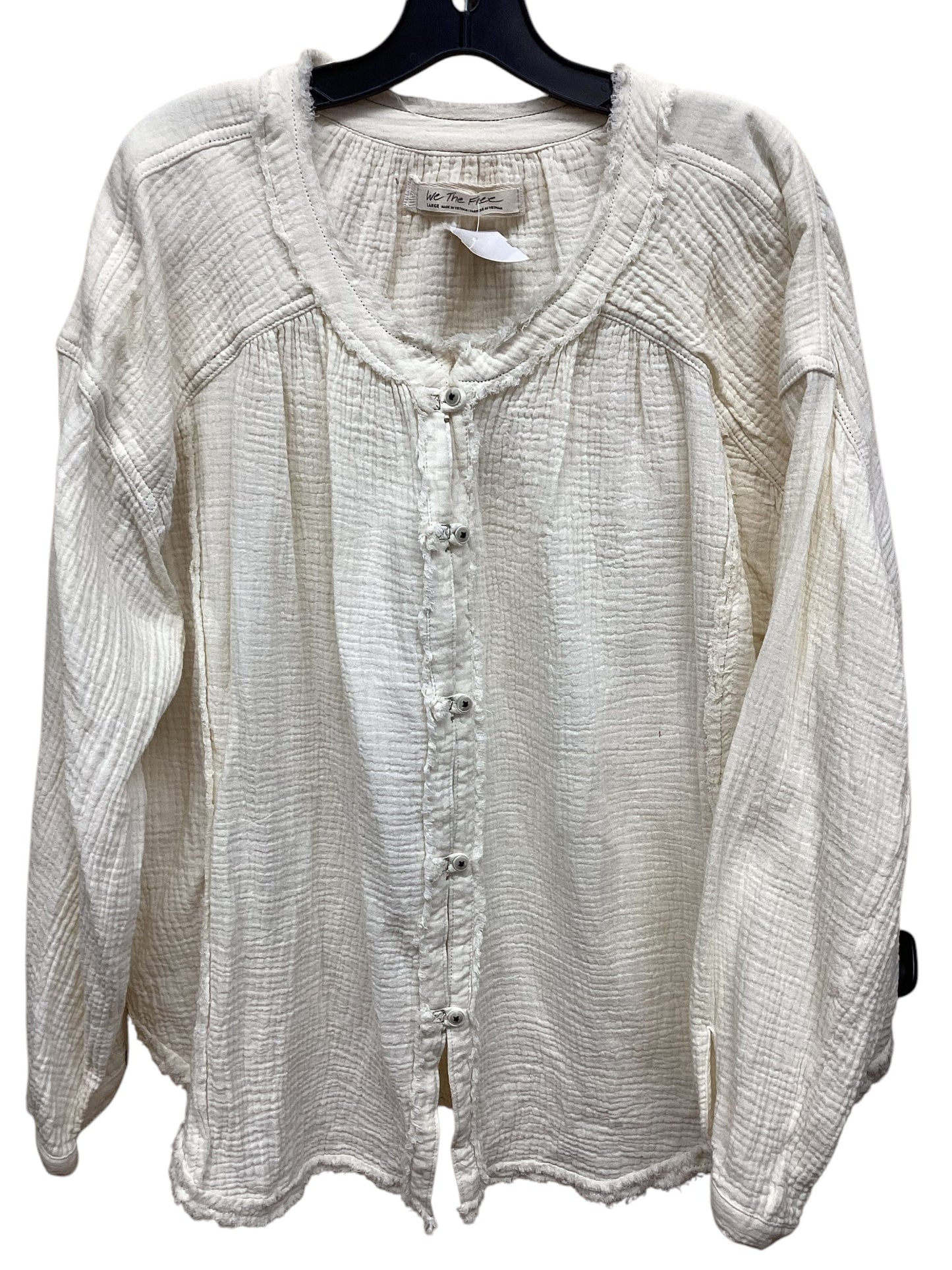 Top Long Sleeve By We The Free In Cream, Size: L