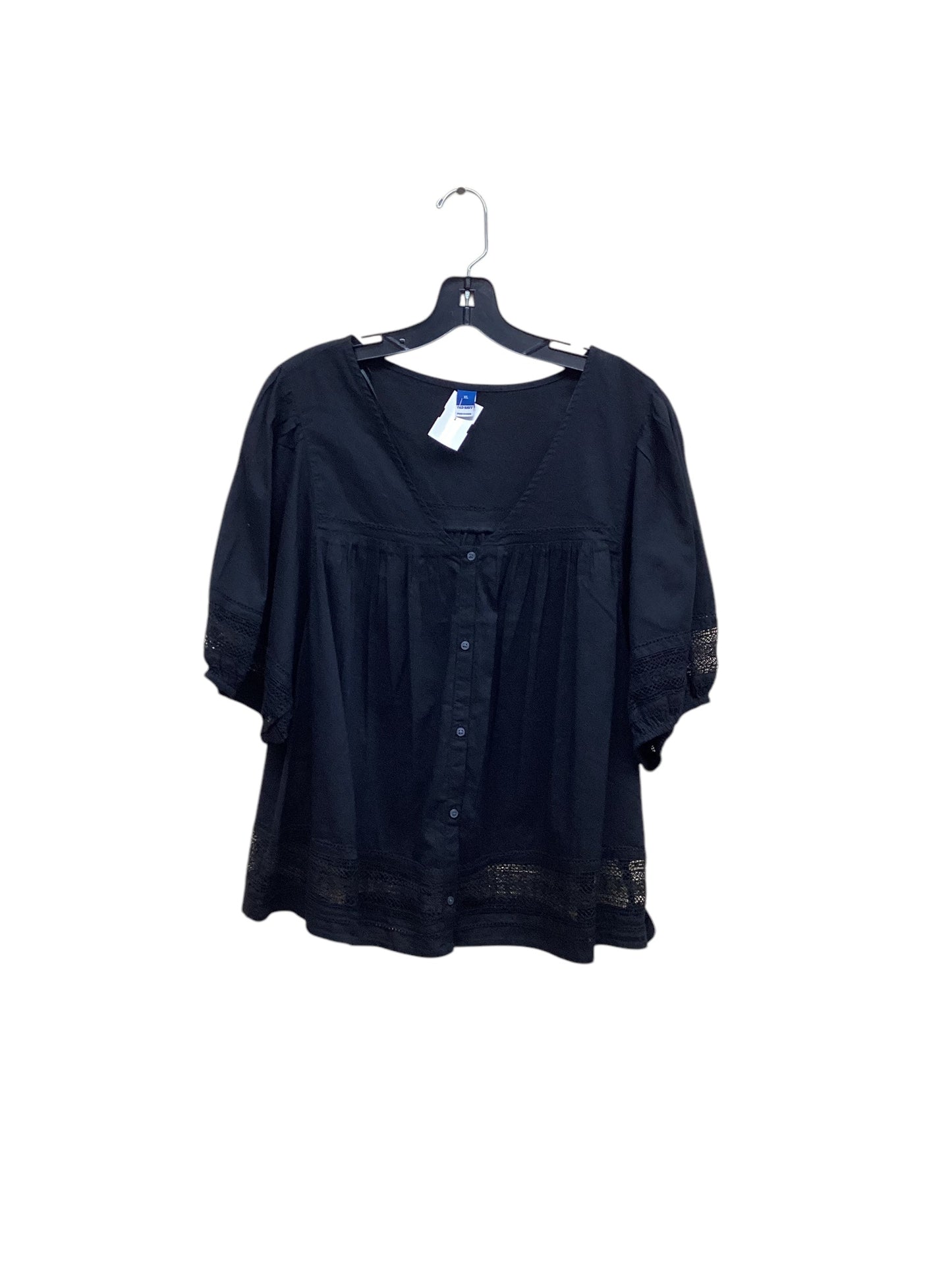 Top Short Sleeve By Old Navy In Black, Size: Xl