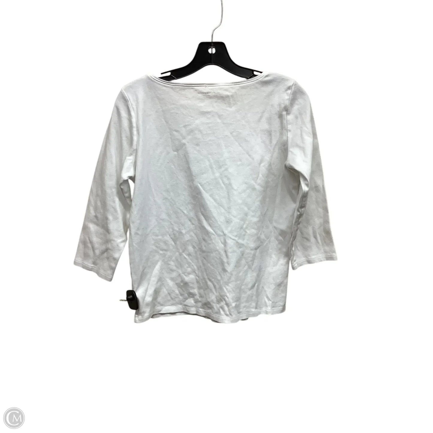 Top Long Sleeve By Eileen Fisher In White, Size: M