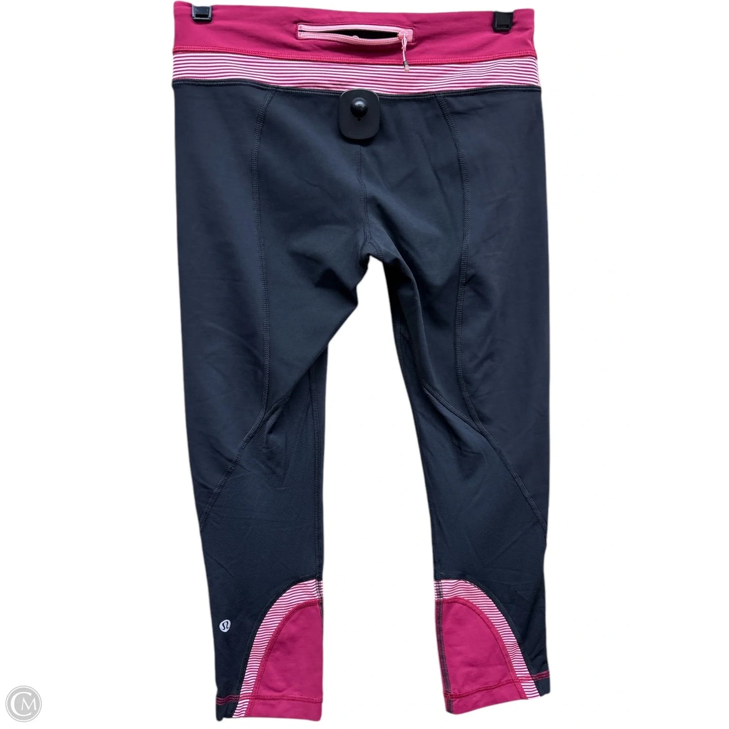 Athletic Capris By Lululemon In Black & Pink, Size: 6