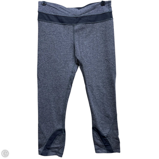 Athletic Capris By Lululemon In Black & Grey, Size: 6