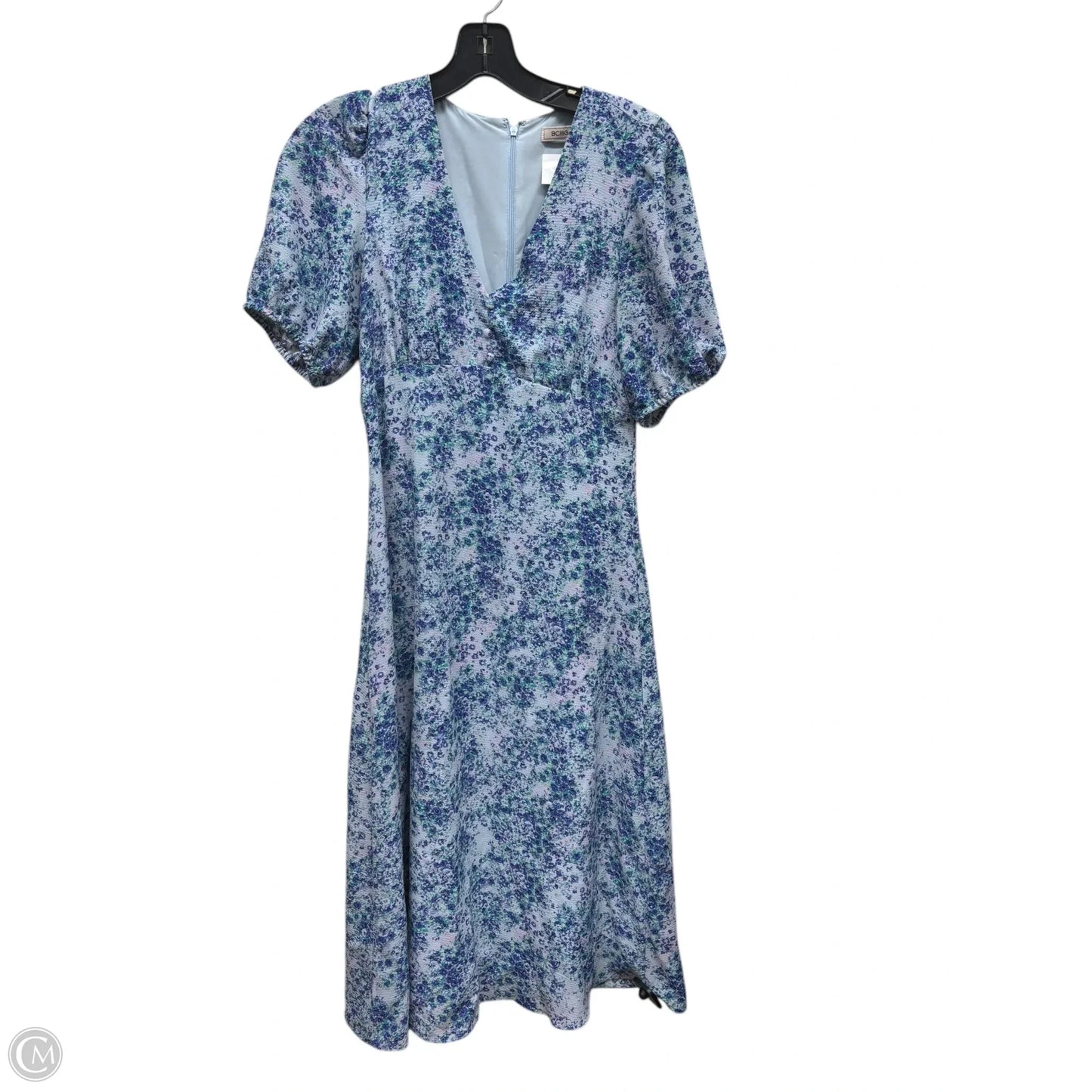 Dress Casual Midi By Bcbg In Blue & Purple, Size: Xs