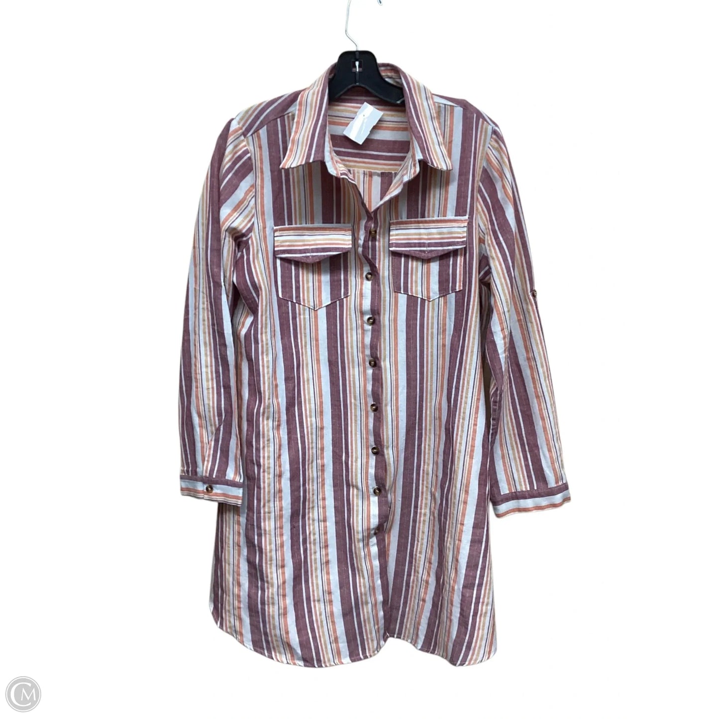 Top Long Sleeve By Clothes Mentor In Striped Pattern, Size: 12