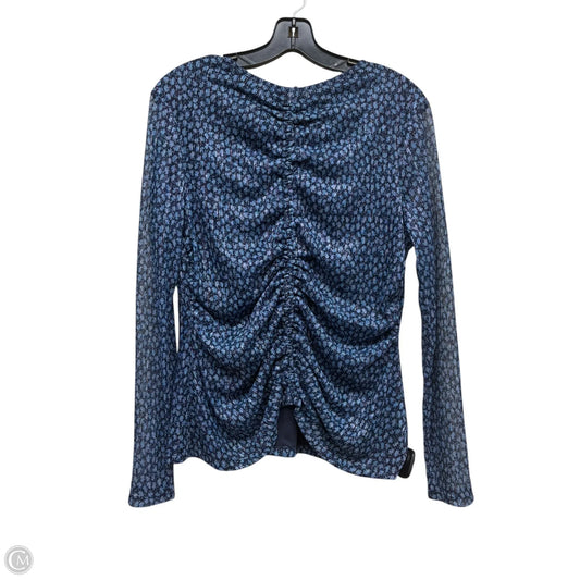 Top Long Sleeve By Michael By Michael Kors In Blue, Size: Xl