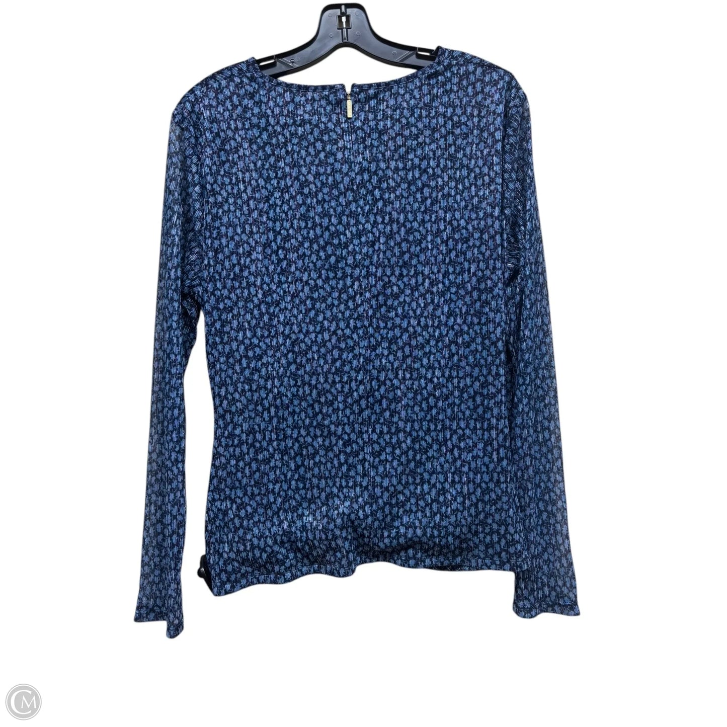 Top Long Sleeve By Michael By Michael Kors In Blue, Size: Xl