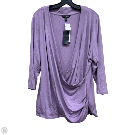Top Long Sleeve By Lauren By Ralph Lauren In Purple, Size: 3x