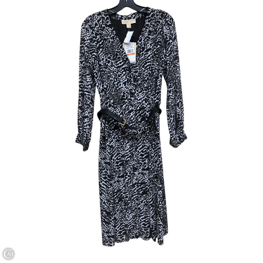Dress Casual Midi By Michael By Michael Kors In Black & White, Size: Sp