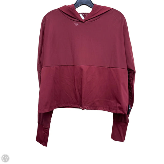 Athletic Top Long Sleeve Hoodie By Clothes Mentor In Red, Size: L