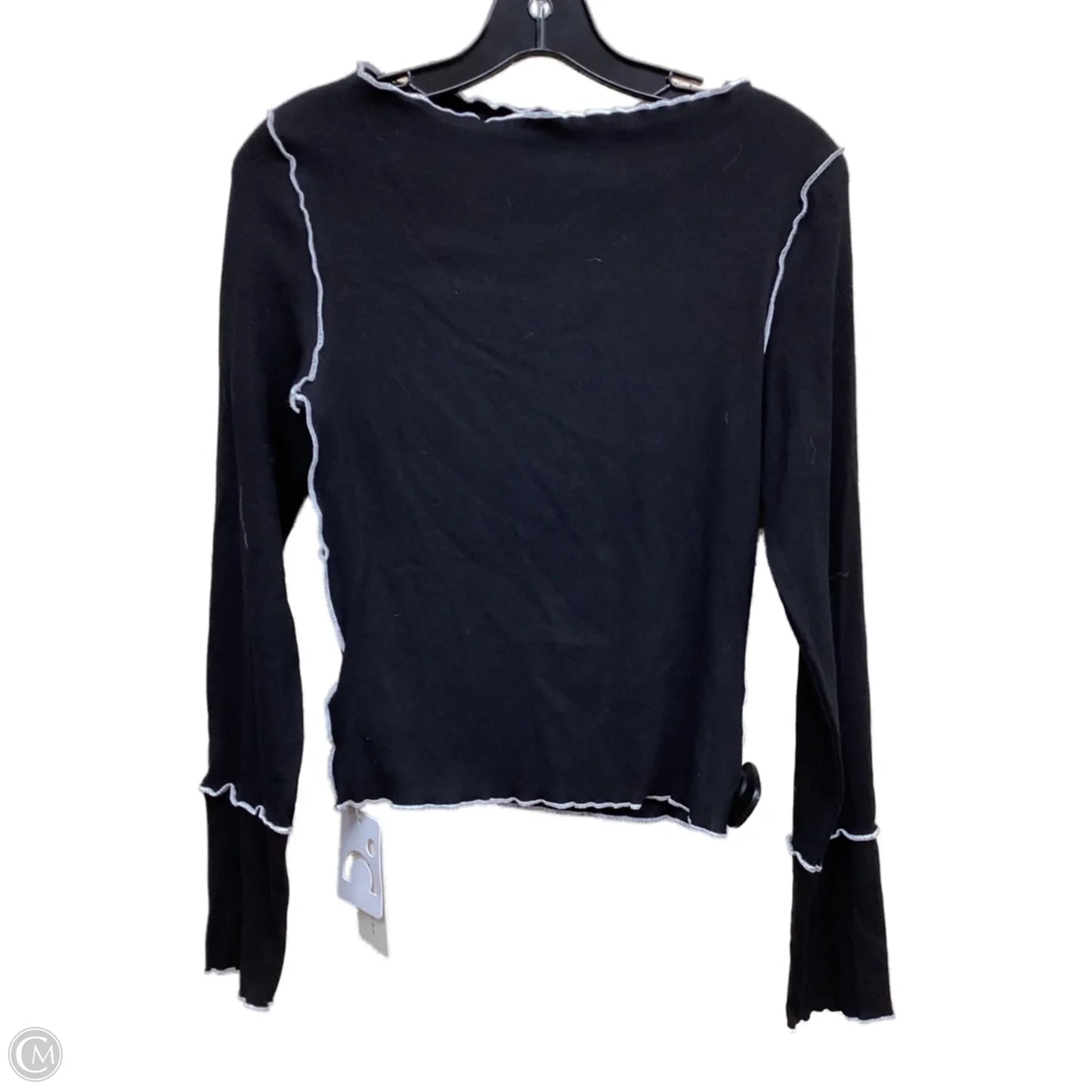 Top Long Sleeve By Clothes Mentor In Black & White, Size: M