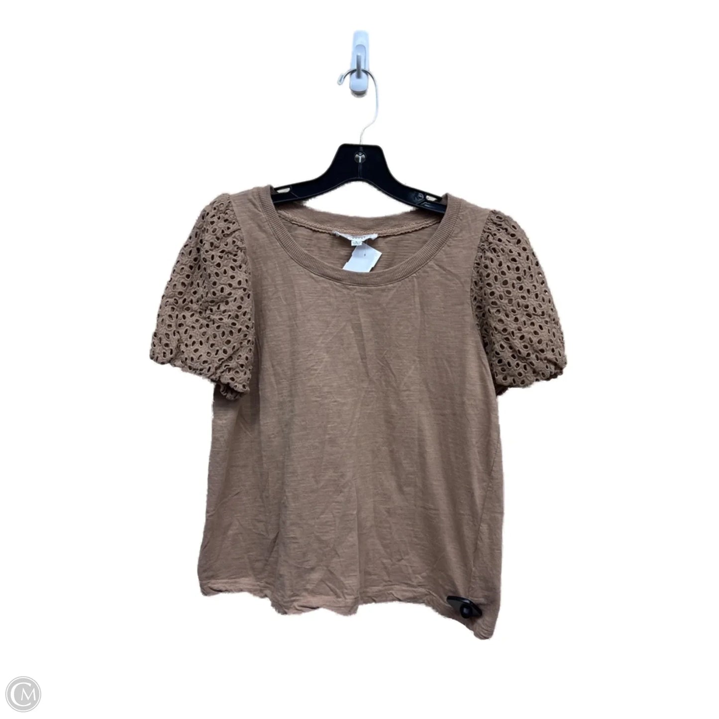 Top Short Sleeve By Jane And Delancey In Tan, Size: S