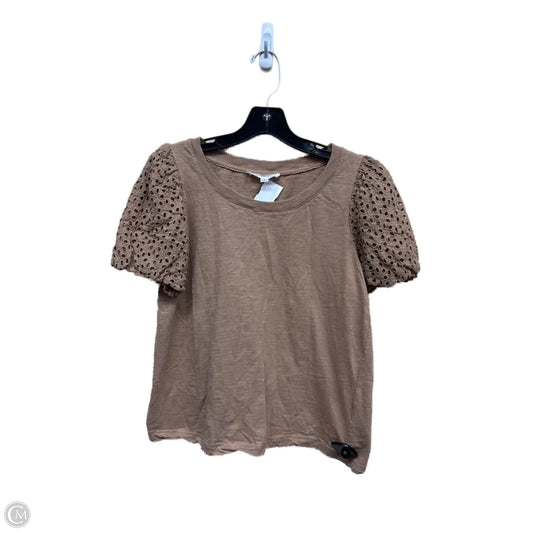 Top Short Sleeve By Jane And Delancey In Tan, Size: S
