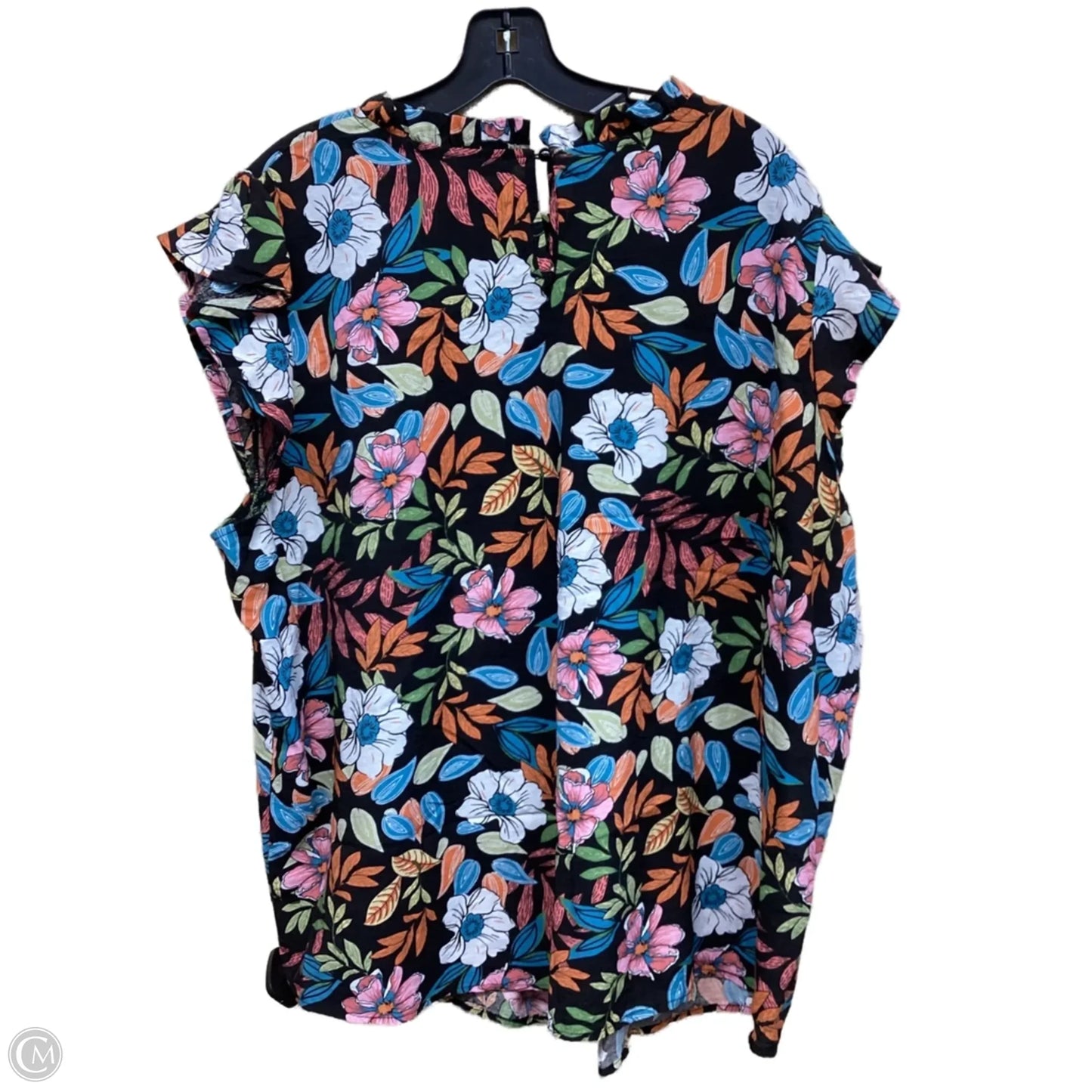 Top Short Sleeve By Sweet Rain In Floral Print, Size: 3x