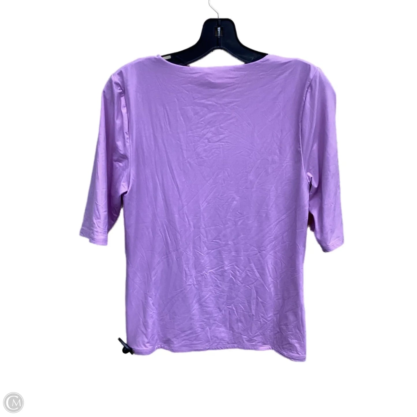 Top Short Sleeve By White House Black Market In Purple, Size: L