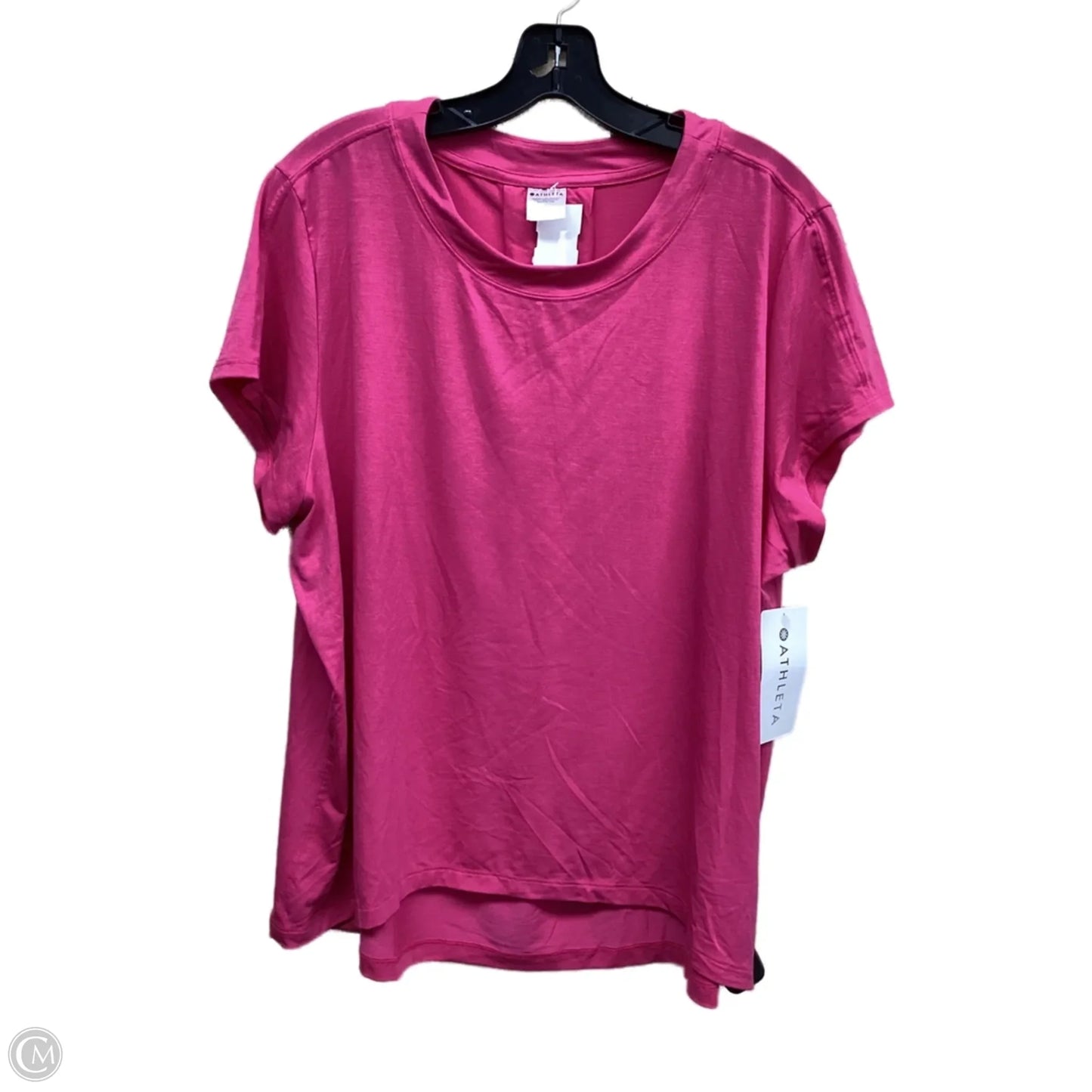 Top Short Sleeve By Athleta In Pink, Size: L