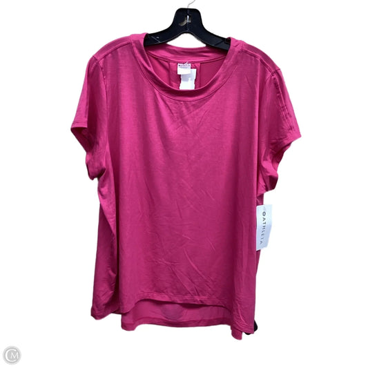 Top Short Sleeve By Athleta In Pink, Size: L
