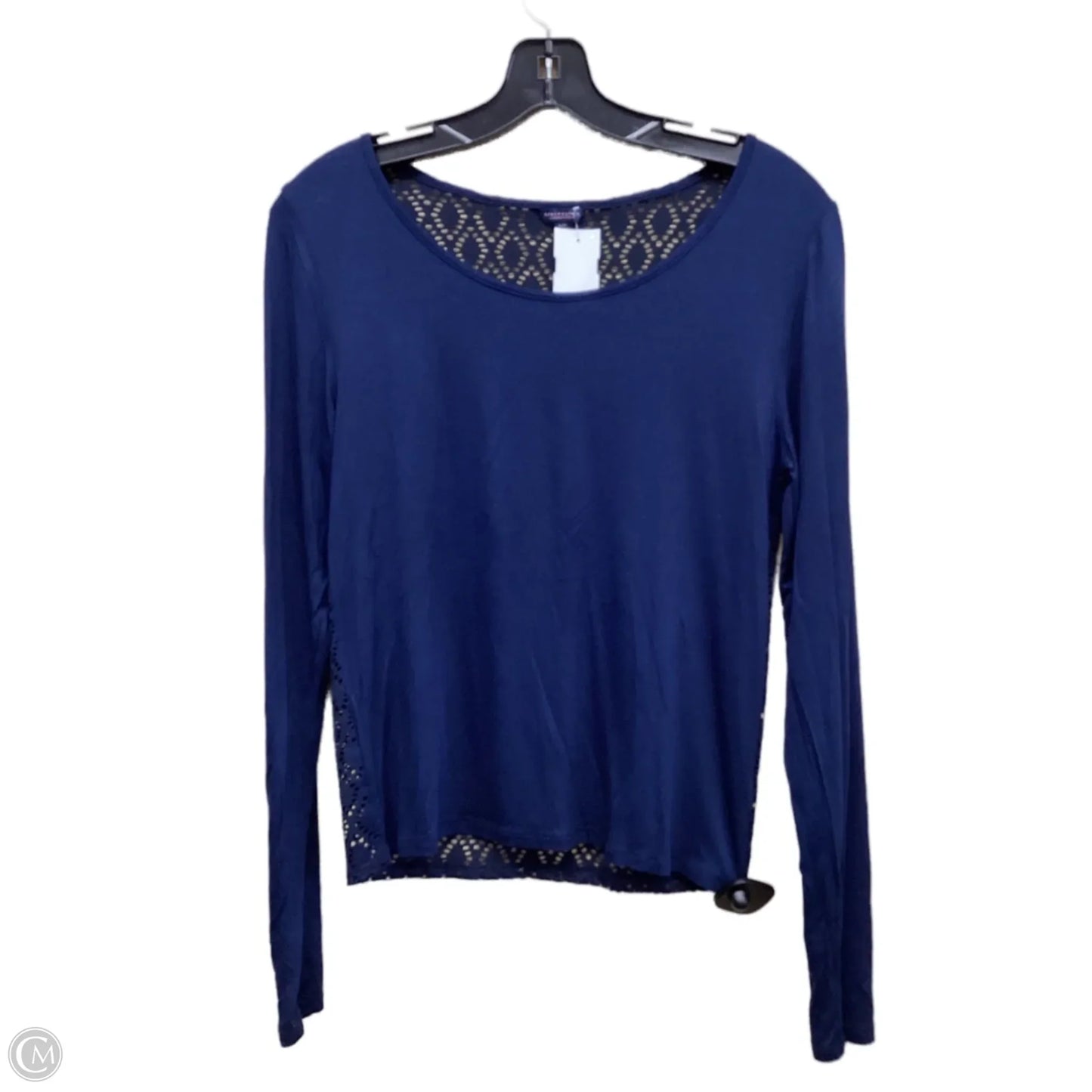 Top Long Sleeve By Aeropostale In Navy, Size: L
