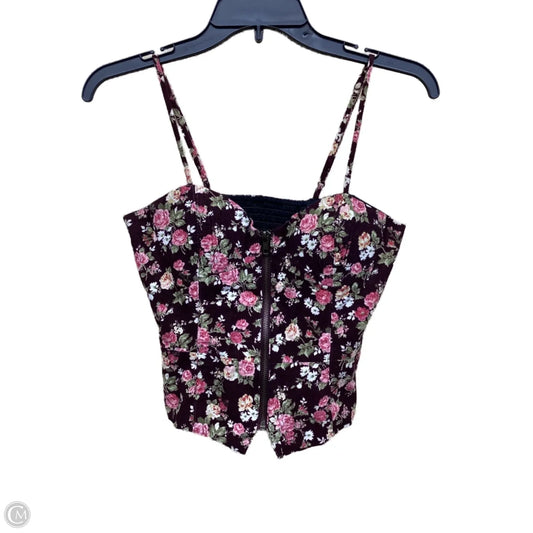 Top Sleeveless By Clothes Mentor In Floral Print, Size: S