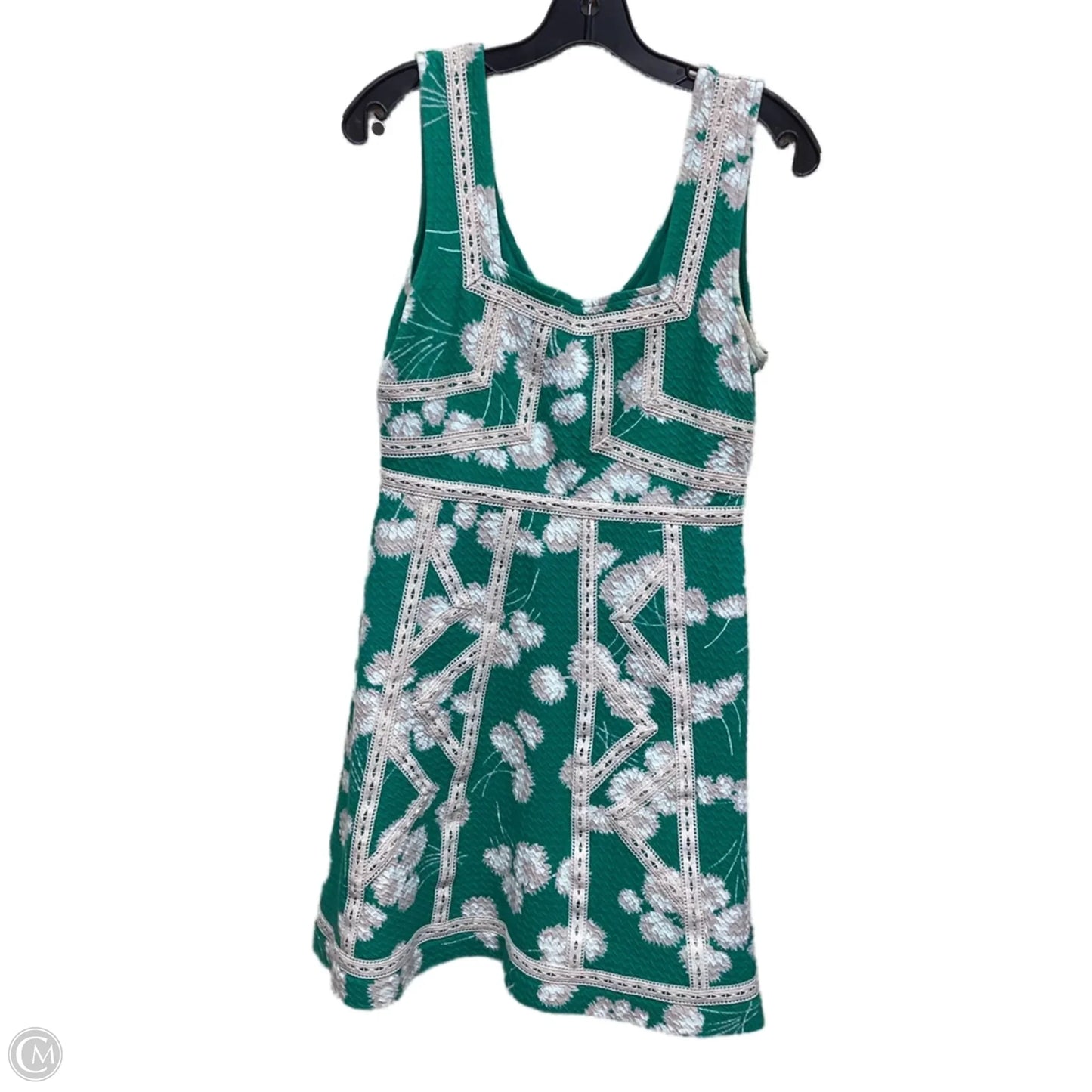 Dress Casual Midi By Maeve In Green & Tan, Size: 6