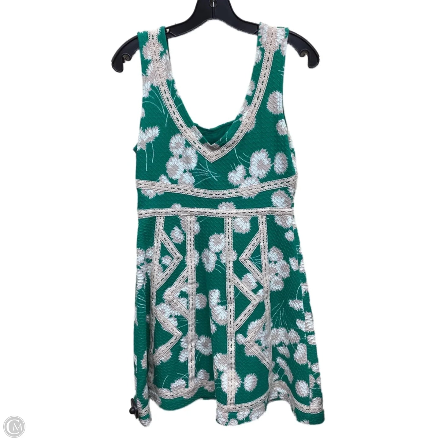 Dress Casual Midi By Maeve In Green & Tan, Size: 6
