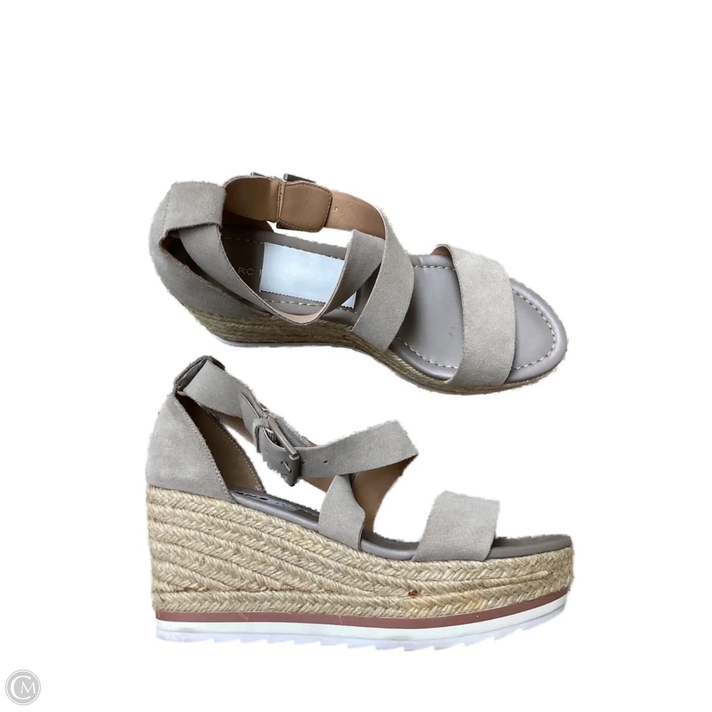 Sandals Heels Platform By Marc Fisher In Tan, Size: 8.5