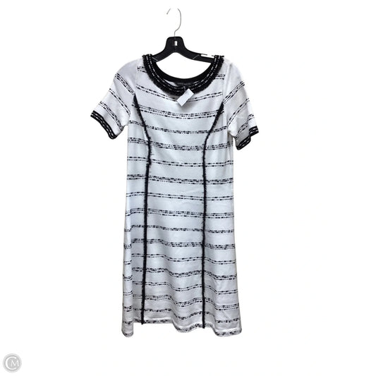 Dress Casual Midi By Ming Wang In Black & White, Size: Xs