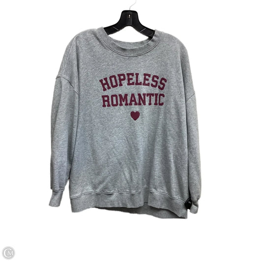 Sweatshirt Crewneck By Old Navy In Grey, Size: L