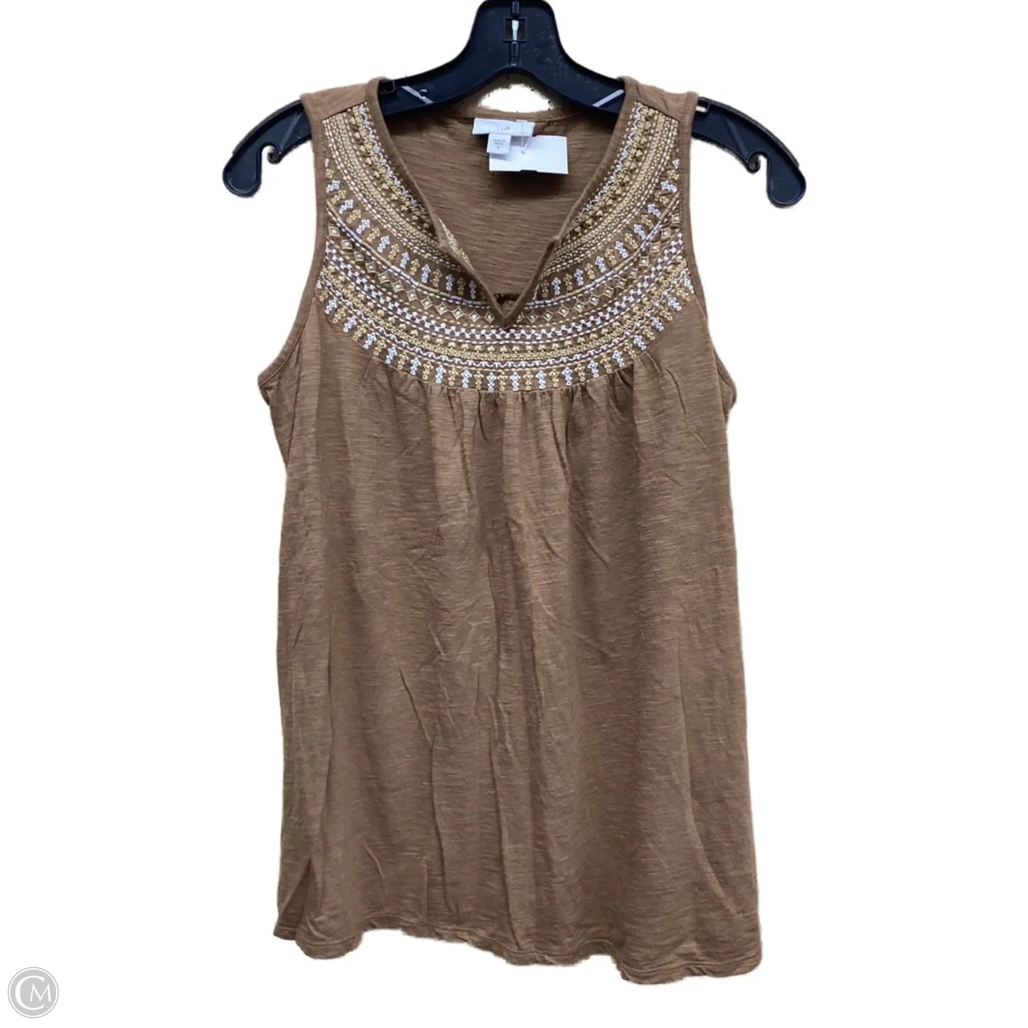 Top Sleeveless By J. Jill In Brown, Size: S