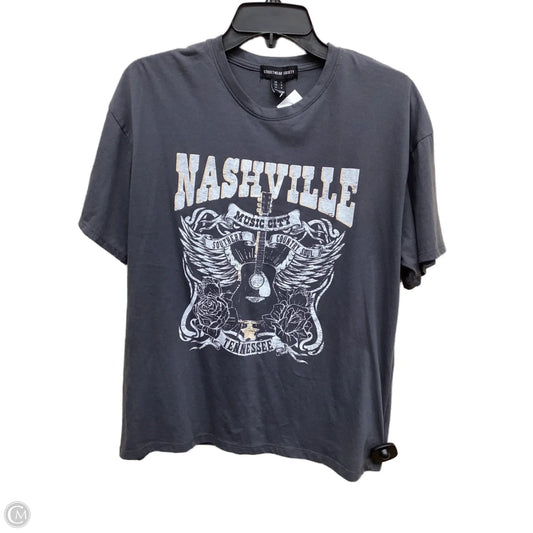 Top Short Sleeve By Clothes Mentor In Grey, Size: L