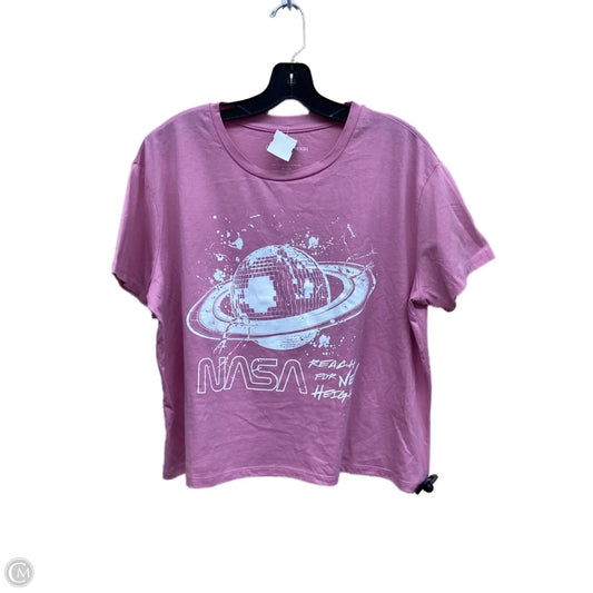 Top Short Sleeve By Grayson Threads In Pink, Size: Xl