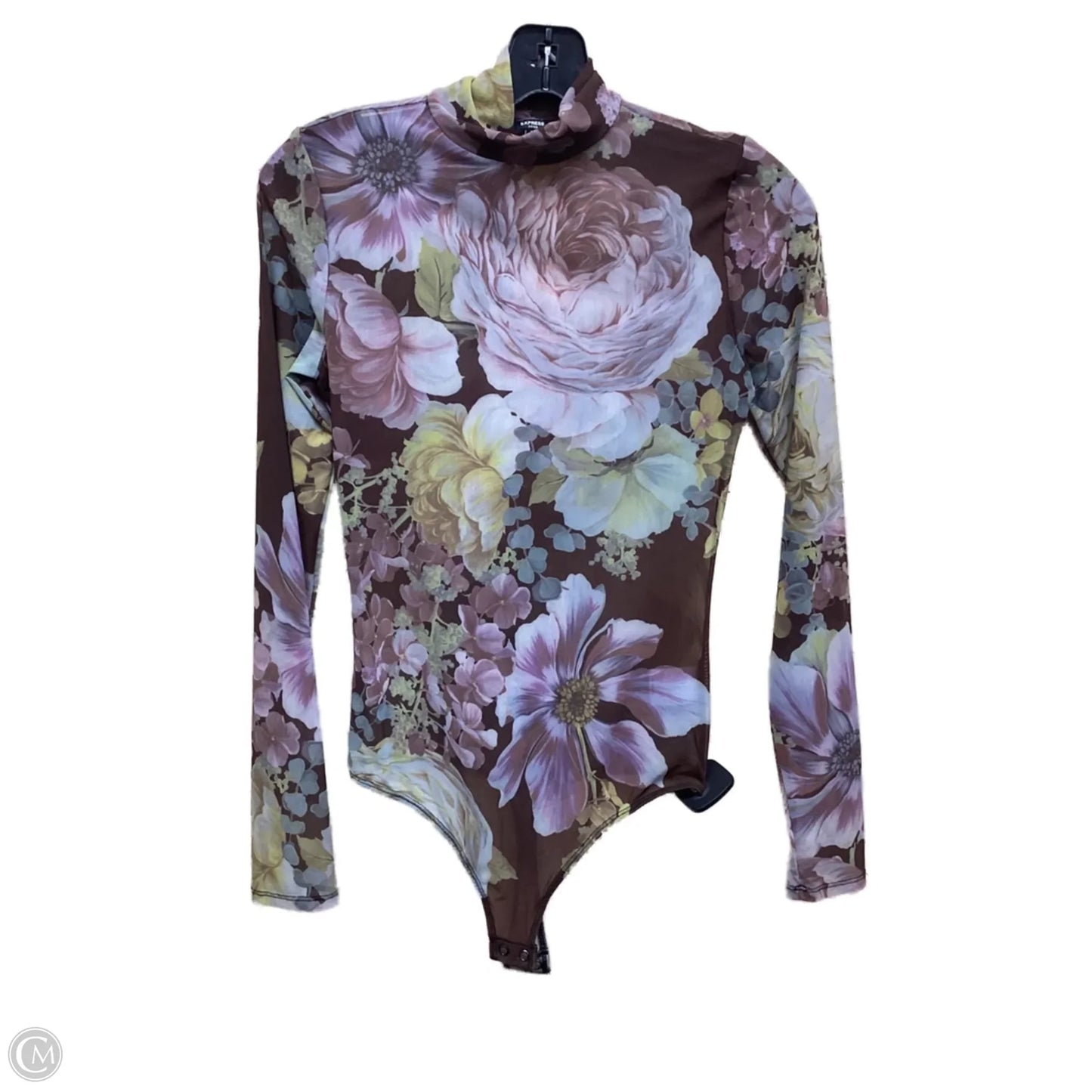 Bodysuit By Express In Floral Print, Size: S