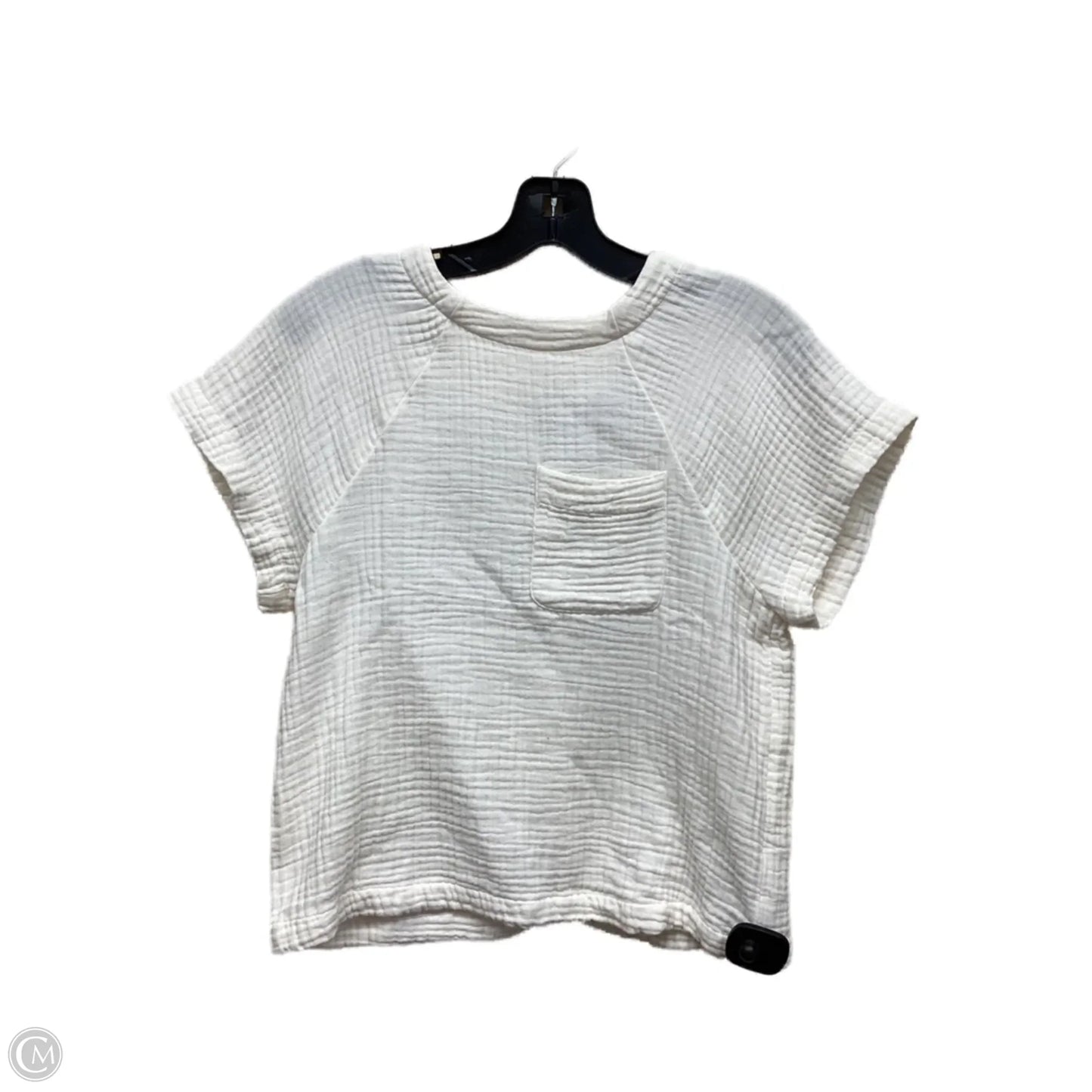 Top Short Sleeve By Madewell In Cream, Size: Xxs