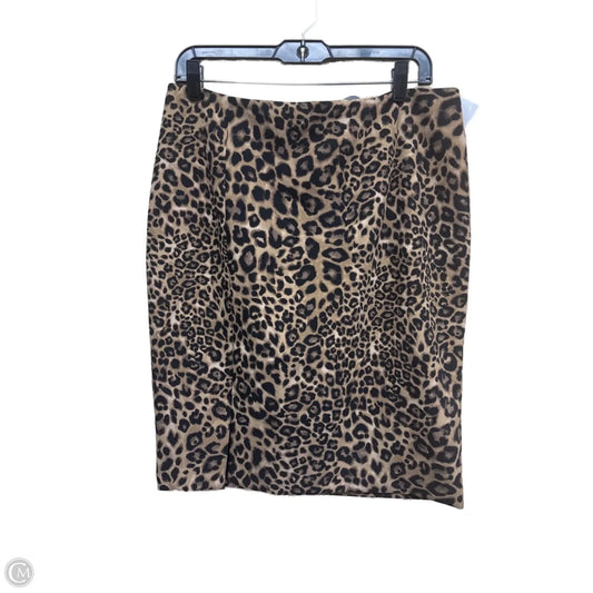 Skirt Midi By White House Black Market In Animal Print, Size: 12