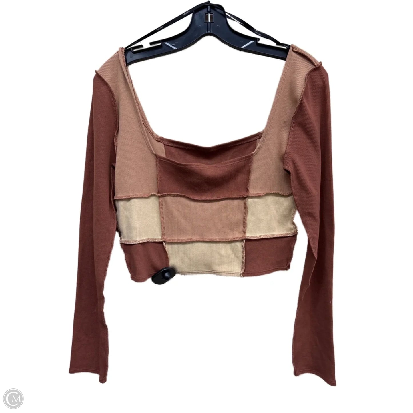 Top Long Sleeve By Forever 21 In Brown, Size: L
