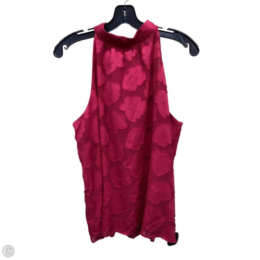 Top Sleeveless By Ann Taylor In Pink, Size: L